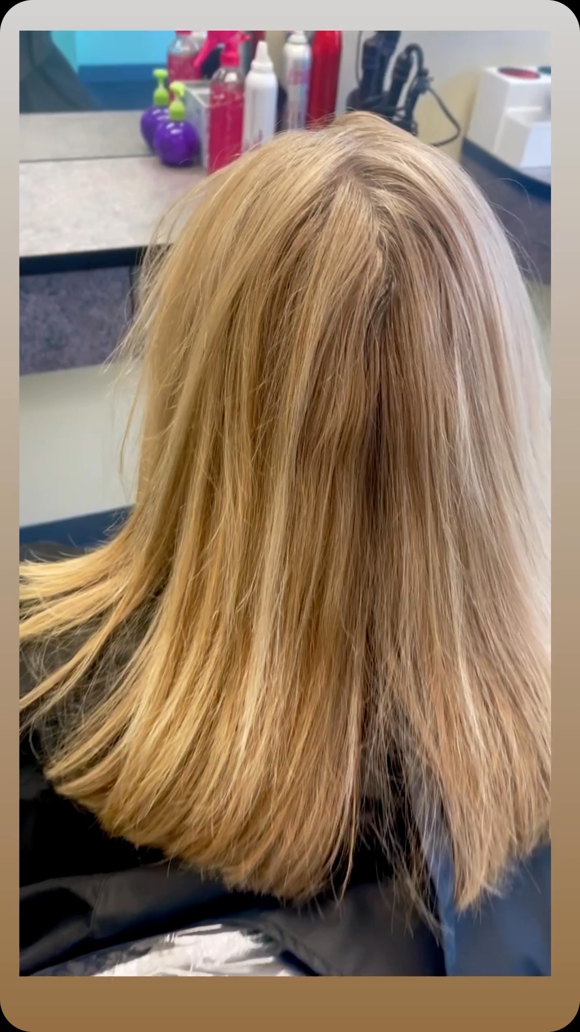Healthy styled hair in natural light